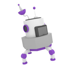 Lunar Lander 3D Illustration © rozikan