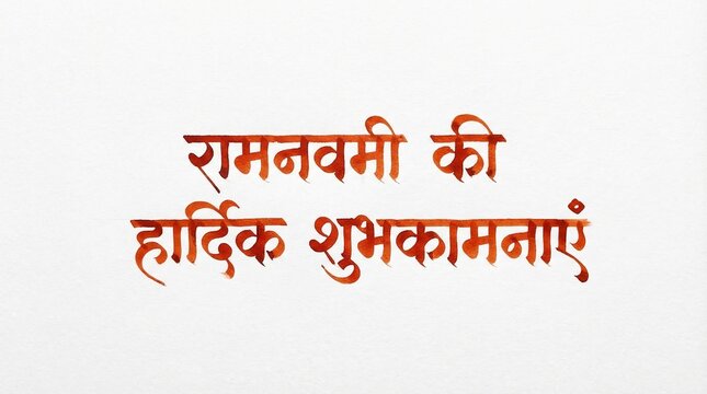 Ram Navami Wishes 2026 &ndash; Beautiful Hindi Typography with Lord Ram Bow