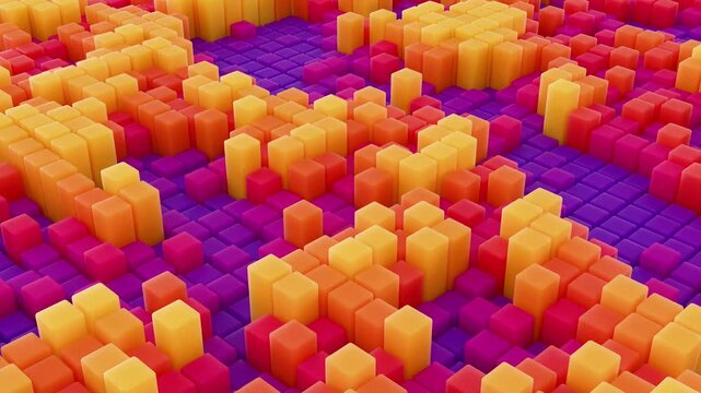 abstract geometric pattern background, 4k seamless loop, 3d render