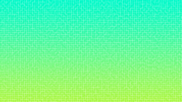 Geometric white rectangular grid pattern on teal green gradient background abstract design for modern decorative illustration