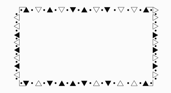 Set of geometric border elements vector isolated on White Background