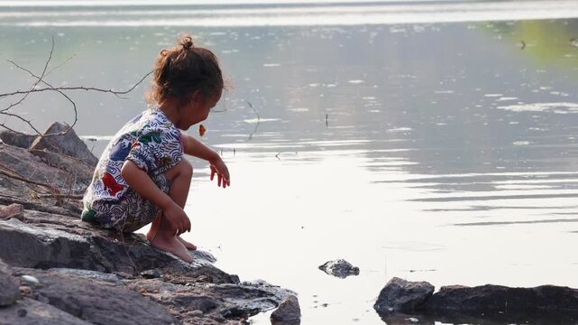 childhood curiosity and fun with nature and water