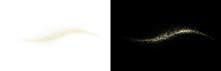 Gold dust nucleus swirl PNG overlay displayed on transparent and black backgrounds, glowing central cluster with smooth particle flow © slavo484