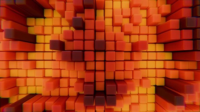 abstract geometric pattern background, 4k seamless loop, 3d render