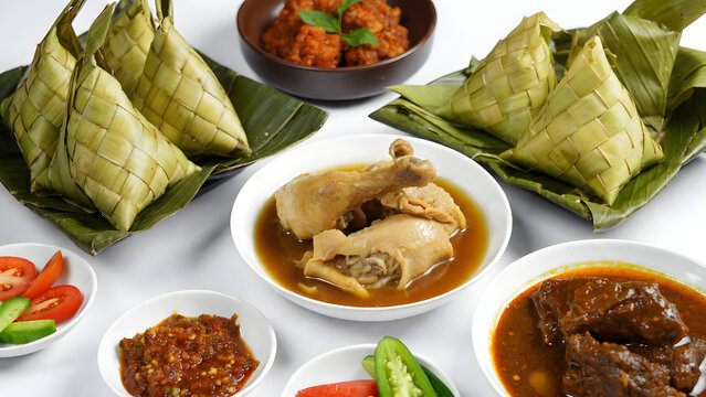 indoseian food in idul fitri ied mubarok