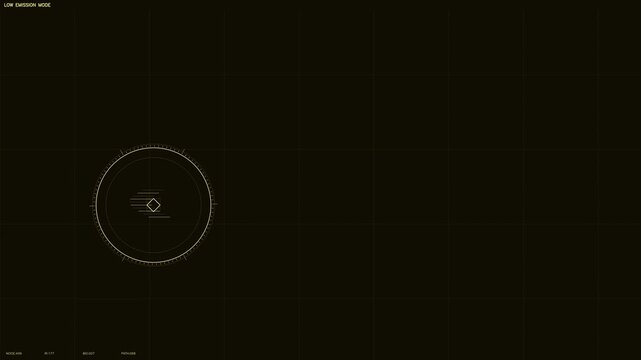 Advanced stealth infiltration HUD animation featuring tactical aviation systems, cloaking status indicators, and encrypted data streams. Deep navy and cyan color palette with glowing accent elements o