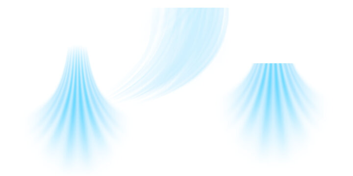 Air, wind effect isolated transparent background. Airflow overlay: fresh air for cleaning, cooling or changing the air. Wind Wave Effect. 3D vector illustration.