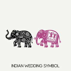 Obraz premium “Majestic Elephants and Joyful Dancers: A Grand Celebration of Indian Wedding Traditions, Symbolizing Prosperity, Festivity, and Cultural Splendor