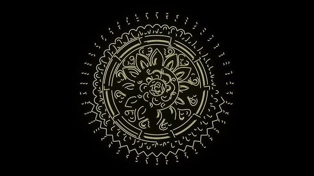 Beautiful colorful flower animation video