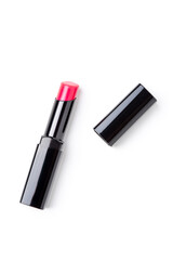 Obraz premium Red lipstick isolated on white background.