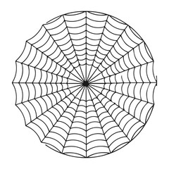 Obraz premium Realistic spider web vector illustration set isolated on transparent background. Creepy cobweb corner decoration for Halloween design, spooky gothic gothic aesthetic, hand-drawn net pattern graphic.