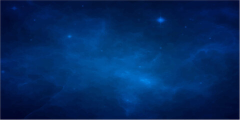 A mesmerizing depiction of the cosmos, where the celestial canvas is painted in deep blues, with glittering stellar jewels sprinkled across a cosmic vista.  © PS  GALLERY 