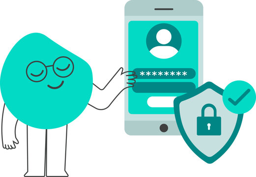 Mobile, Id Security, Profile Security Illustration