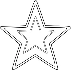 Obraz premium Vector star icon with multiple outlines