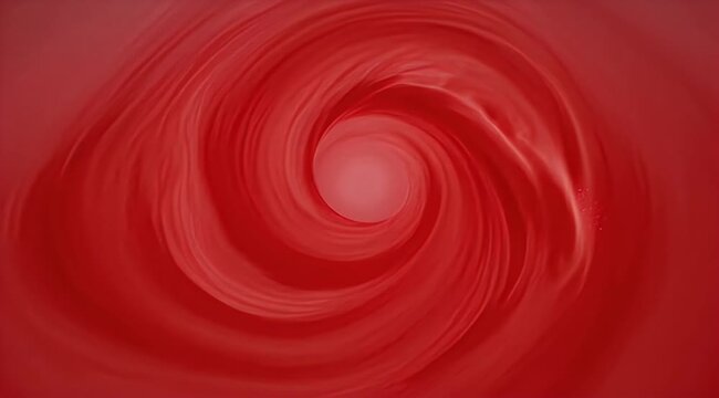 Captivating abstract swirl of crimson and rose tones, flowing into a soft, hypnotic center