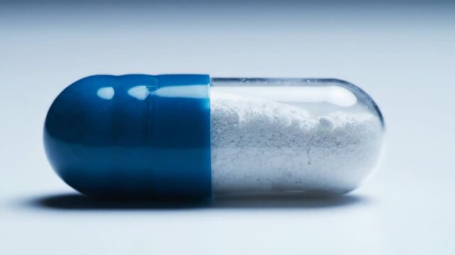 This video presents Pharmaceutical Pill Macro Detail with luminous sheen and minimal clean setting, designed for medical advertising, biotech visuals and precision manufacturing storytelling.