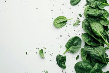 Obraz premium spinach, fresh vegetables, healthy food