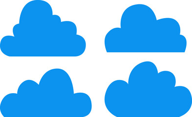 Fototapeta premium set of cloud icons