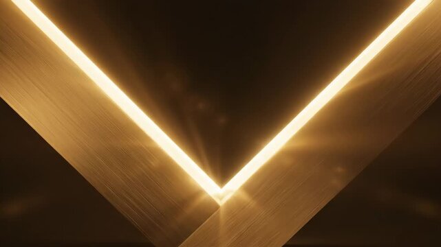 Luminous Corner Frame \'96 golden light edge composition staged in a dark matte environment, a single corner of the frame illuminated by a refined golden glow that traces along two intersecting