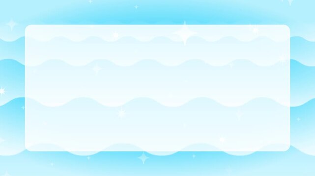 キラキラした背景に雲をイメージした波模様が流れる抽象背景モーションアニメーション