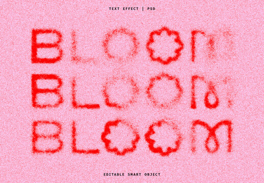 Soft Blurred Halftone Text Effect