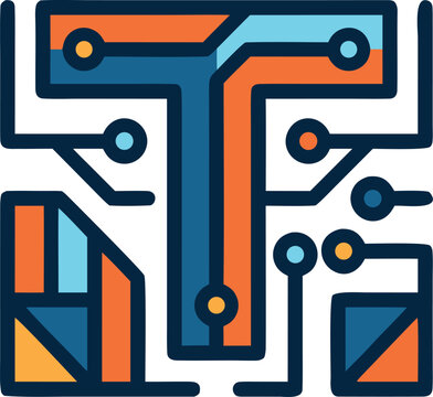 Unique Business Logo Design circut with T