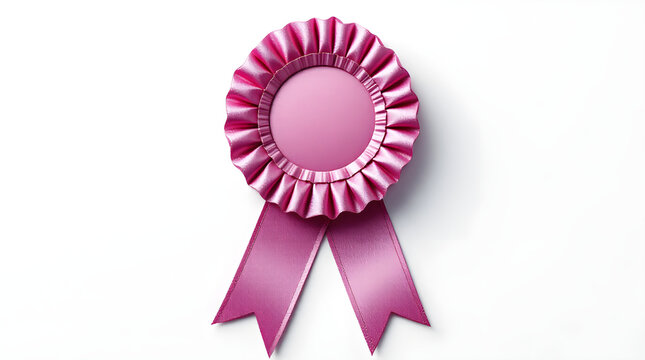 Pink ribbon award with transparent background