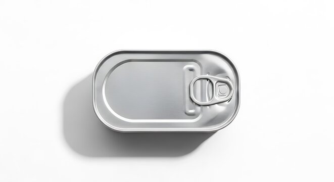 Close up of an empty tin can lid with a pull tab