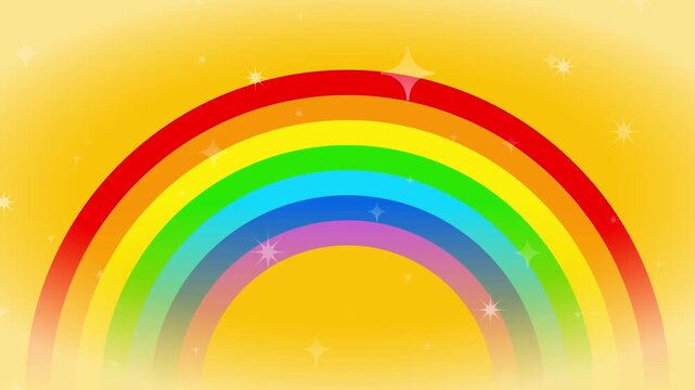 キラキラした背景に虹がかかる抽象背景モーションアニメーション