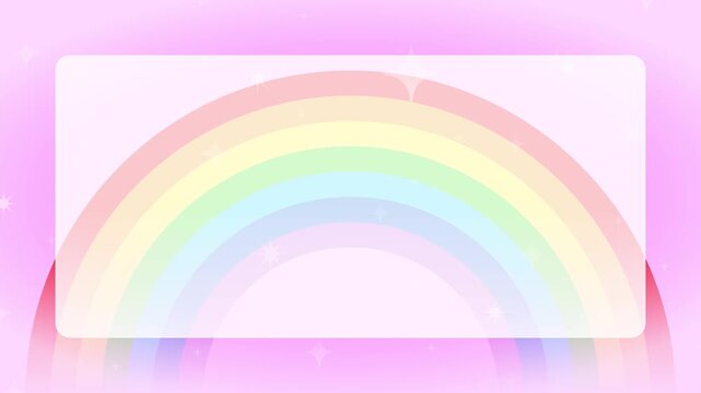キラキラした背景に虹がかかる抽象背景モーションアニメーション