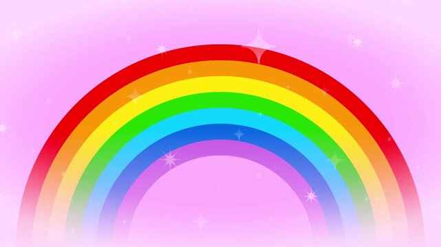 キラキラした背景に虹がかかる抽象背景モーションアニメーション
