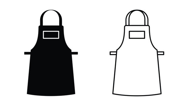 Two aprons in contrasting colors a bold graphic silhouette