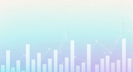 Fototapeta premium Pastel Backdrop Featuring Data Visualization Overlay for Financial Diagrams in Corporate Design