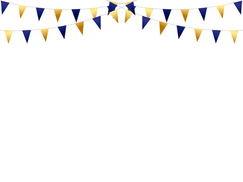 ガーランド三角ひも、曲線、m金14紺F6