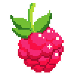 Obraz premium Pixel Art Raspberry - Pixel Art Sample