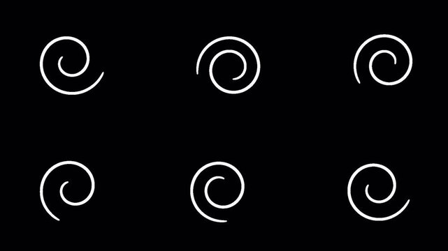 line brust and Spiral animation in with alpha channel, brust line Comic speed circle lines, geometric bubble pops