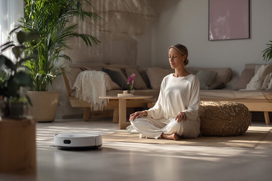 Diverse people interacting with smart home wellness devices and consumer AI assistants in modern living spaces