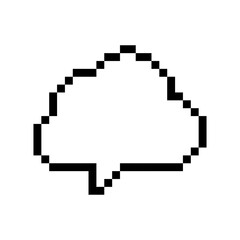 Fototapeta premium Pixel Speech Bubble – 8-Bit Style Chat Balloon Icons in Vector Format