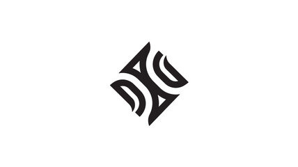 Fototapeta premium Abstract black logo on white background for branding