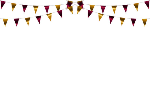 ガーランド三角ひも、曲線、金11ワインF6