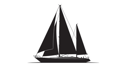 sailing ship on white background © Devid 