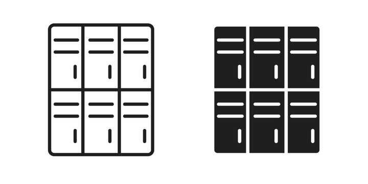 Lockers icon vector, Symbol, logo illustrations