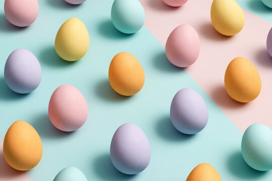 Colorful Pastel Easter Egg Pattern