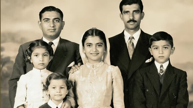 Vintage portrait of two boys and a girl in formal attire, a timeless family moment captured in a nostalgic black and white photograph.