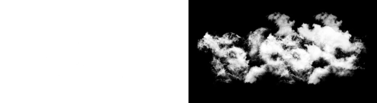 PNG image of&nbsp;Fluffy white cloud formation with soft textures and varying densities perfect for sky composites on transparent background. on transparent background