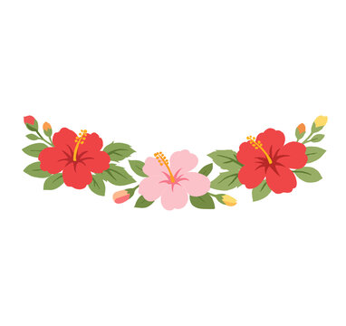 Hibiscus Flower Garland Design