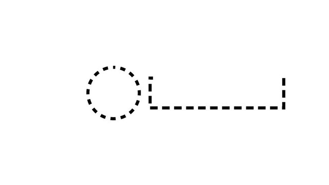 Dot and circle animation. Loading wheel animation Animated rotating loading icon with transparent background.