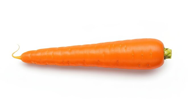Isolated Vivid Orange Carrot with Freshness and Elegance, High-Quality Detailed Vegetable Cutout