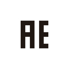 Obraz premium Letter AE square geometric symbol simple logo vector