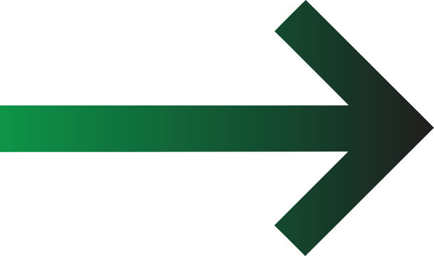 A large green arrow pointing to the right